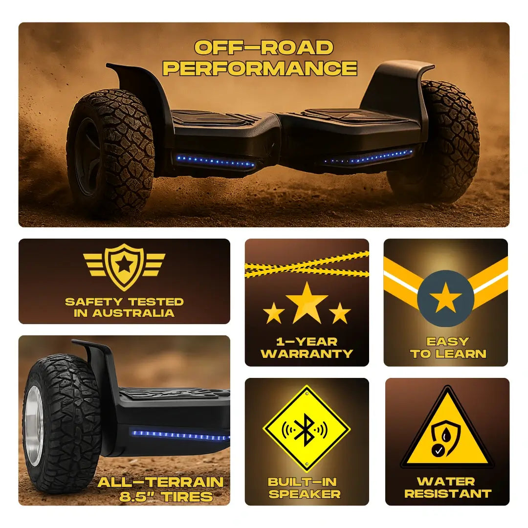 Elektra Off-Road Hoverboard - Built Tough For Outdoor Fun