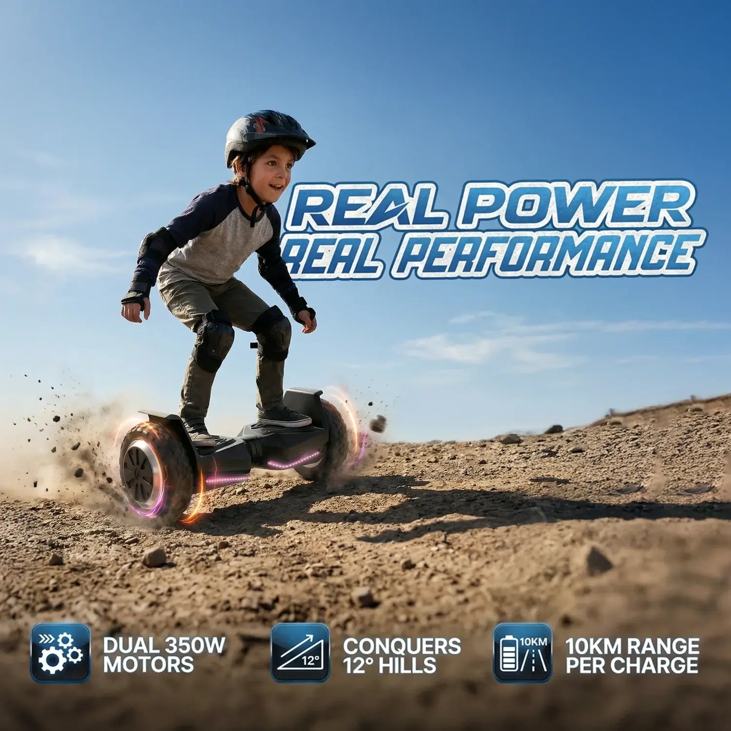 Elektra Off-Road Hoverboard - Built Tough For Outdoor Fun