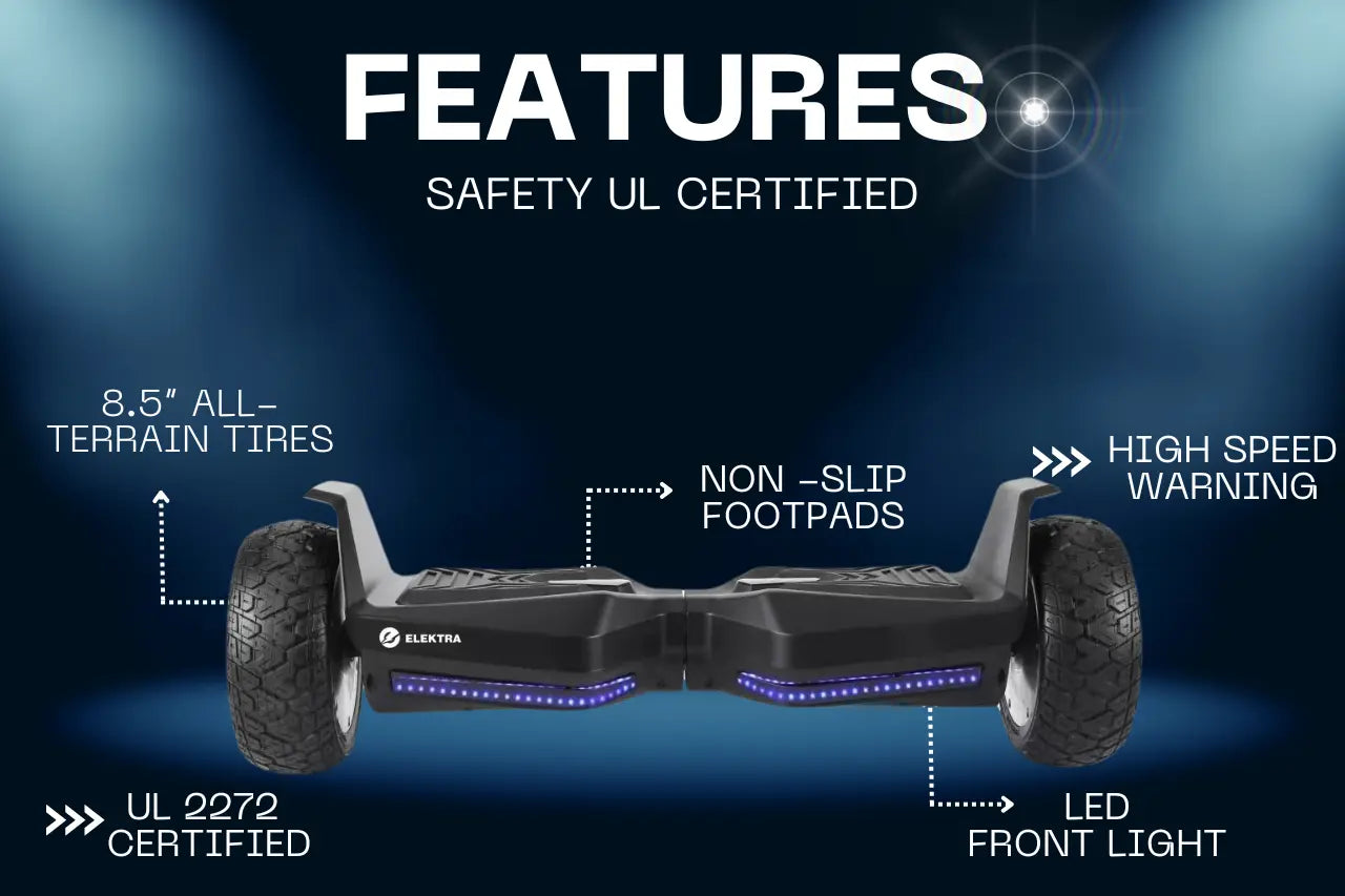 Elektra Off-Road Hoverboard - Built Tough For Outdoor Fun