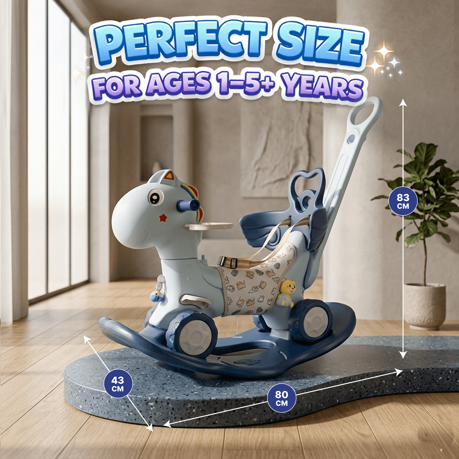 5 in 1 Rocking Horse for Toddlers 1 - 5 Years