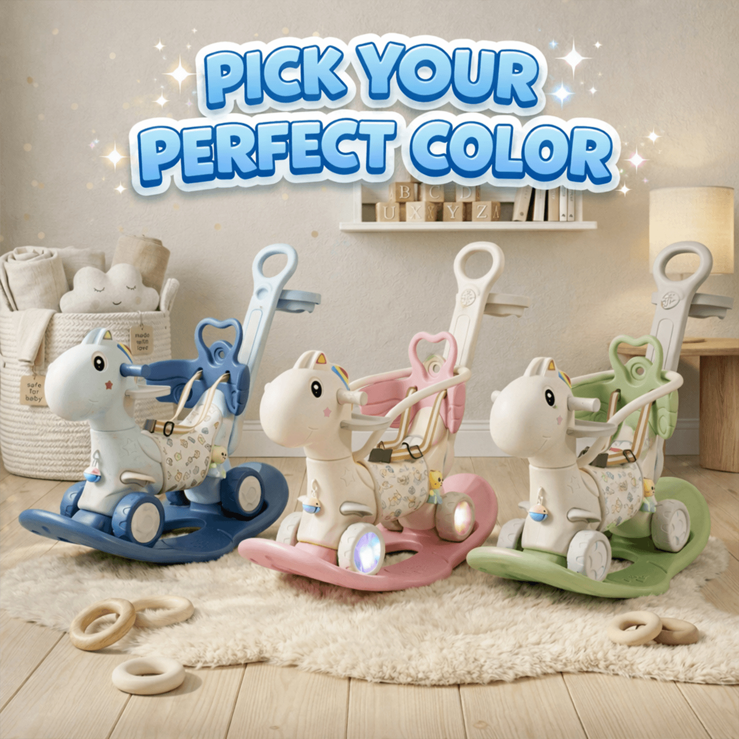 5 in 1 Rocking Horse for Toddlers 1 - 5 Years