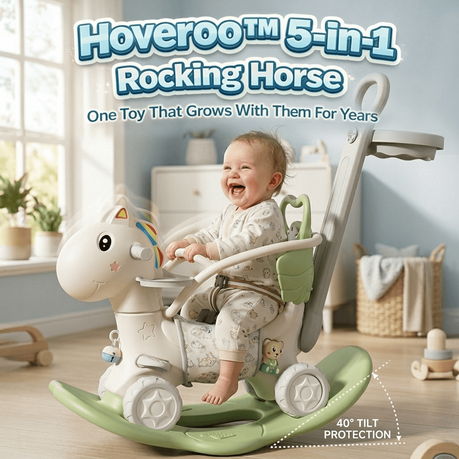 5 in 1 Rocking Horse for Toddlers 1 - 5 Years
