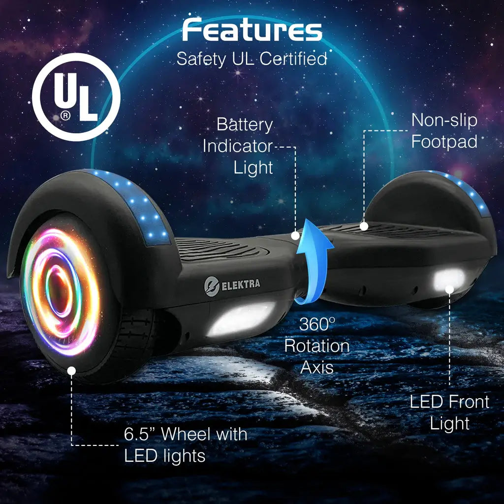 2025 Upgraded Hoverboard for Kids - All Terrain Self Balancing Scooter - UL 2272 Certified - Built In Bluetooth Speaker - Long Lasting Battery