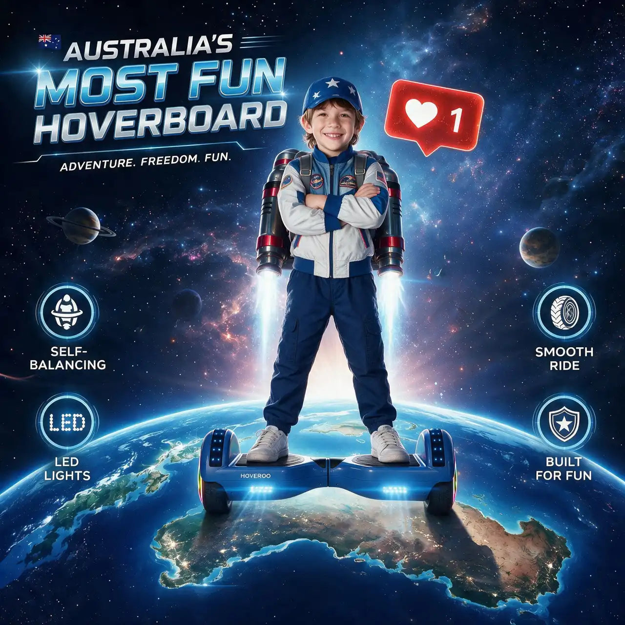 2026 Upgraded Hoverboard for Kids - All Terrain Self Balancing Scooter - UL 2272 Certified - Built In Bluetooth Speaker - Long Lasting Battery