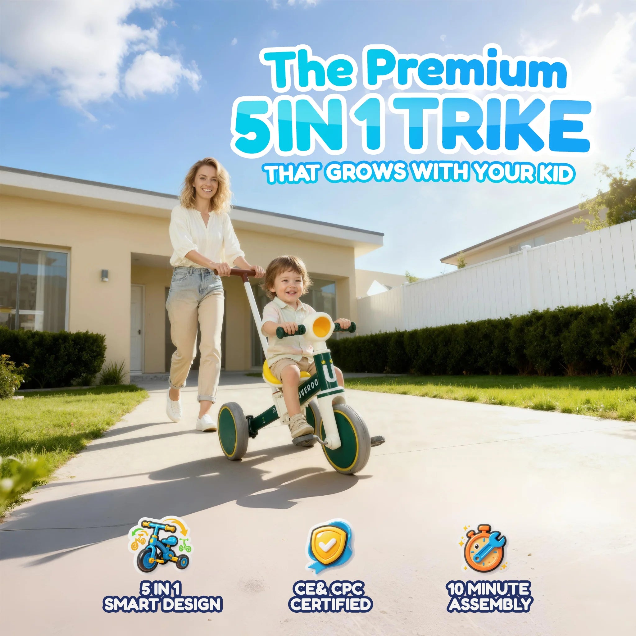 Hoveroo™ PedalPals 5 in 1 Trike