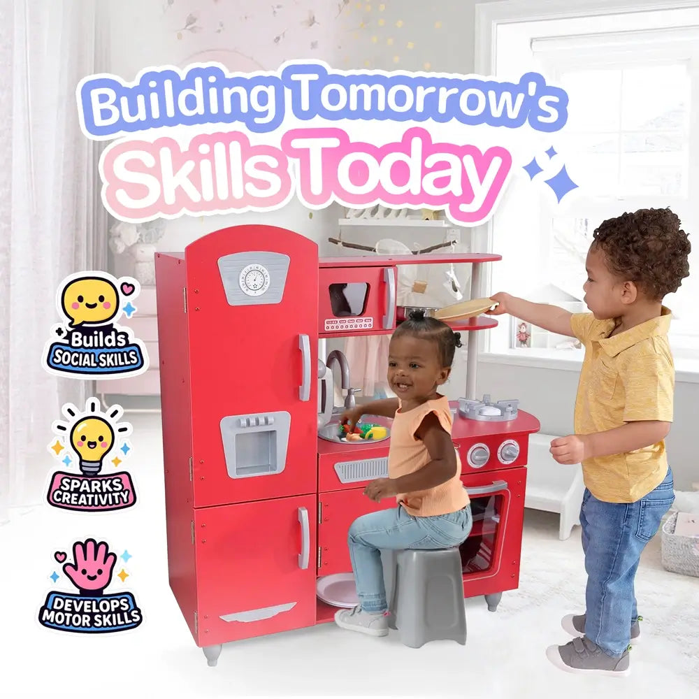 Vintage Wooden Play Kitchen