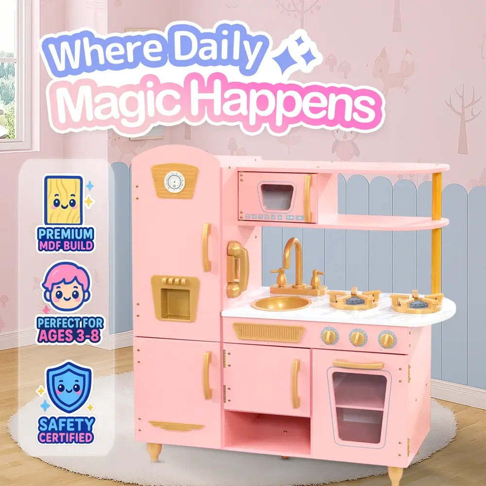 Vintage Wooden Play Kitchen