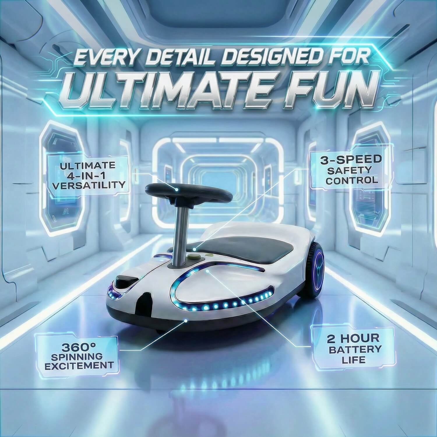 Elektra Zippy - Electric Wiggle Car for Kids 3-10