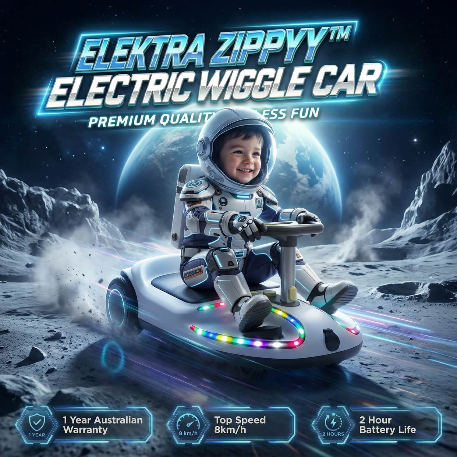 Elektra Zippy - Electric Wiggle Car for Kids 3-10
