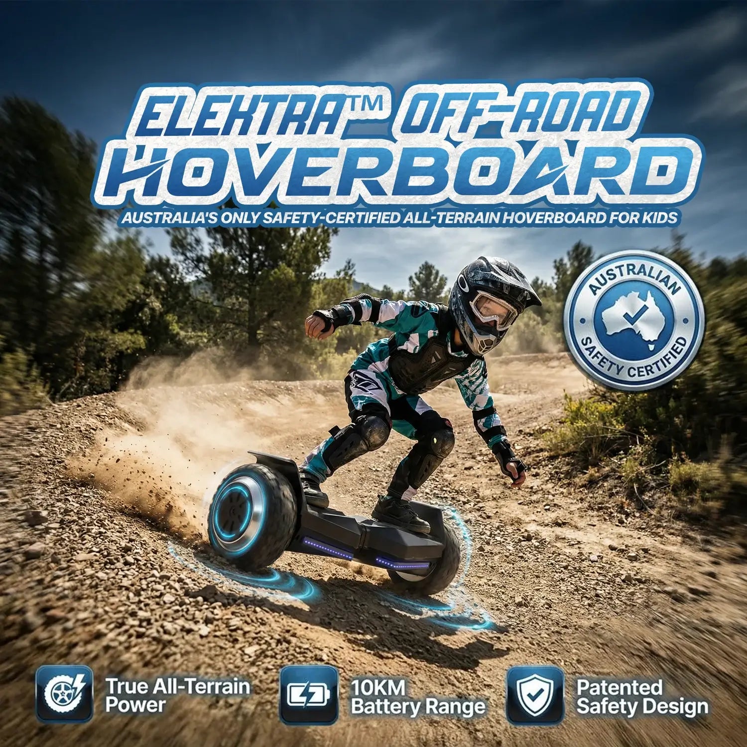 Elektra Off-Road Hoverboard - Built Tough For Outdoor Fun