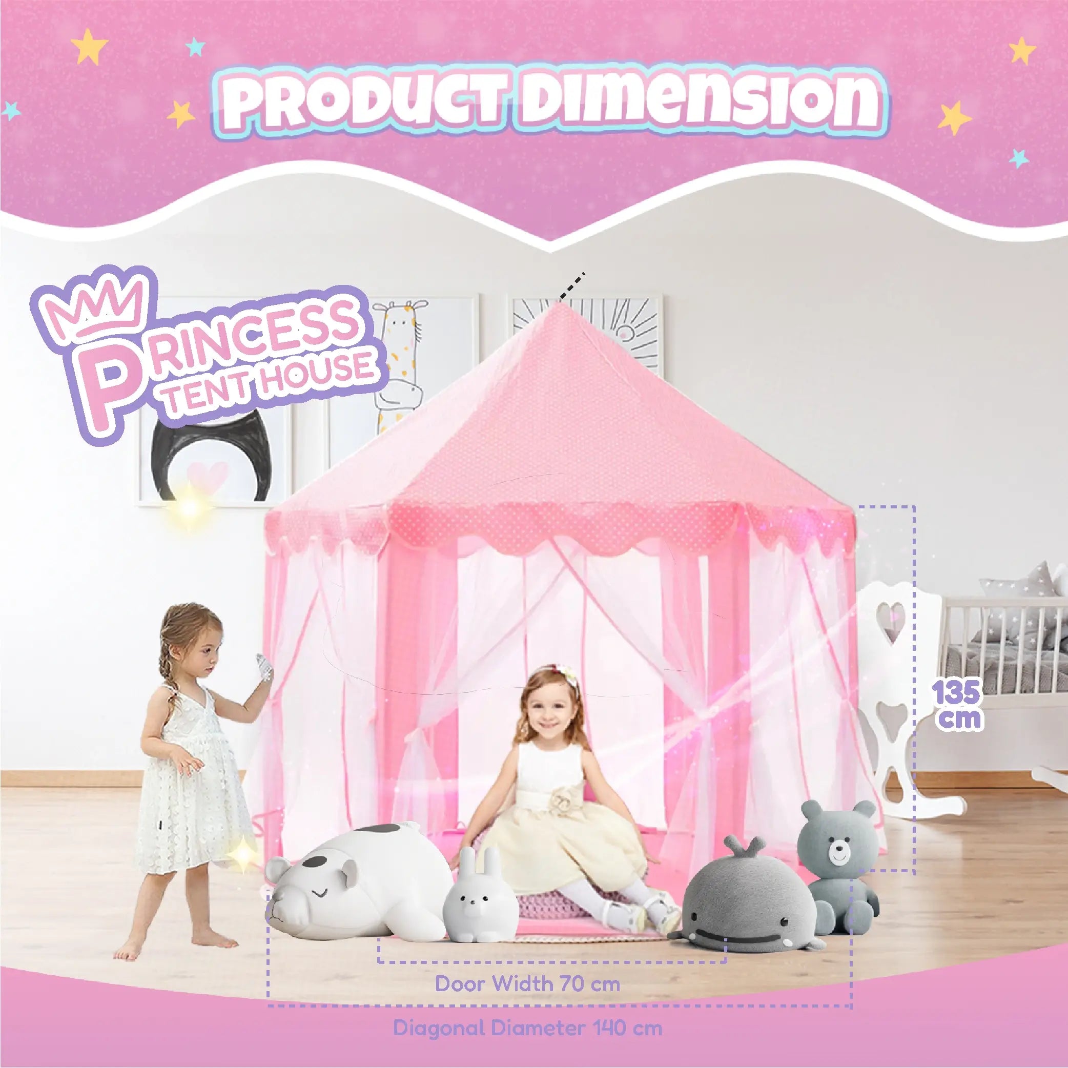 Hoveroo Enchanted Princess Tent