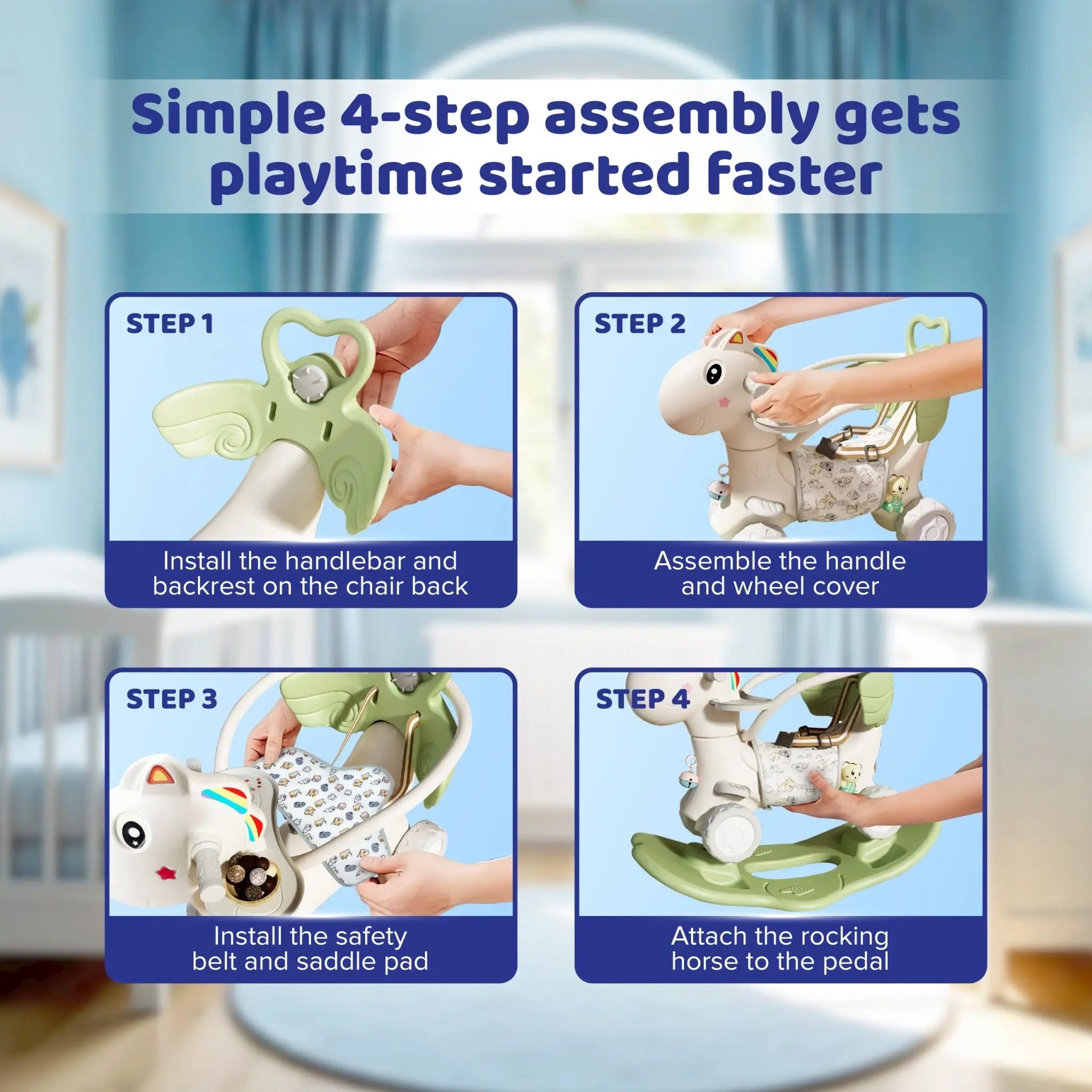 5 in 1 Rocking Horse for Toddlers 1 - 5 Years