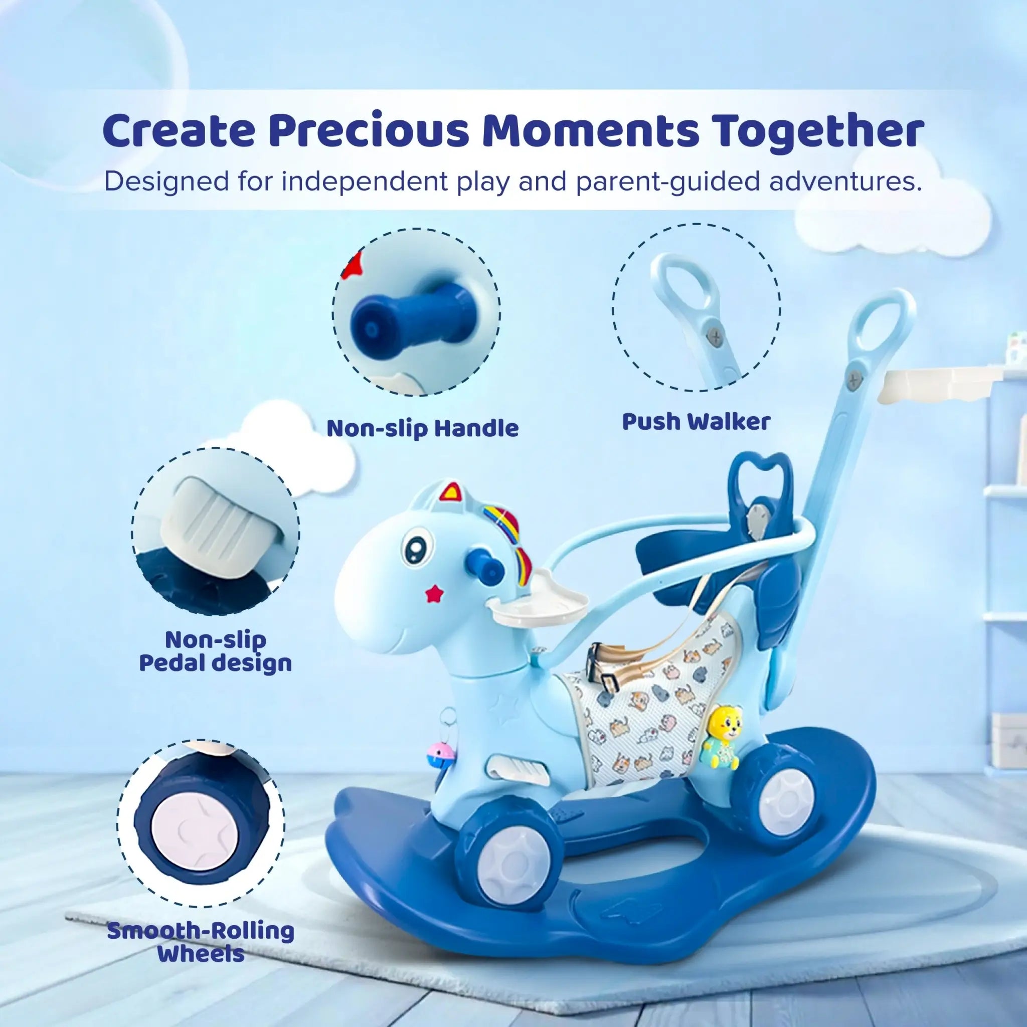 5 in 1 Rocking Horse for Toddlers 1 - 5 Years