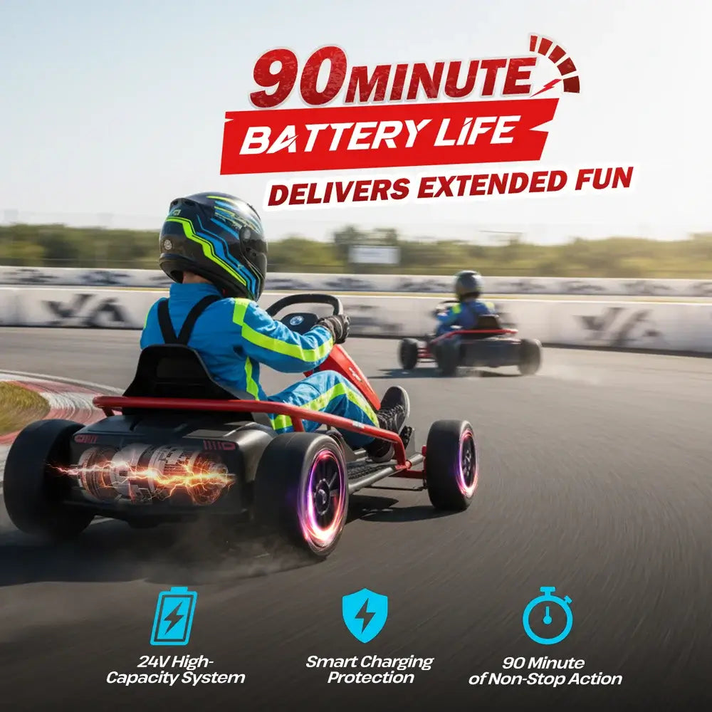 Elektra SpeedDrift - Electric Go Kart for Kids 5-12
