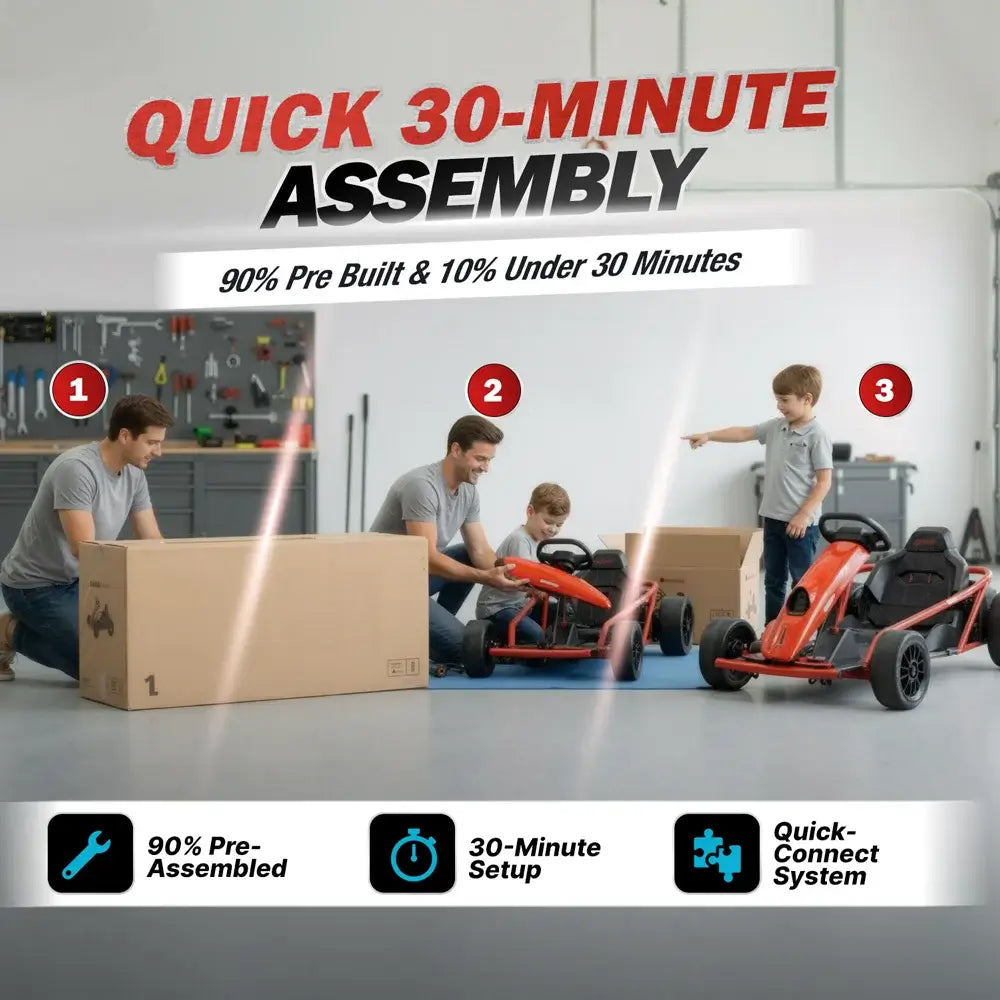 Elektra SpeedDrift - Electric Go Kart for Kids 5-12