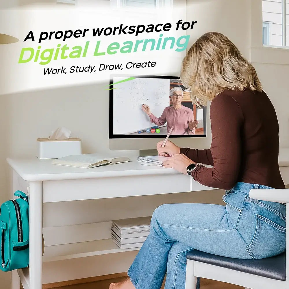 Hadley Solid Wood Study Desk with Drawers