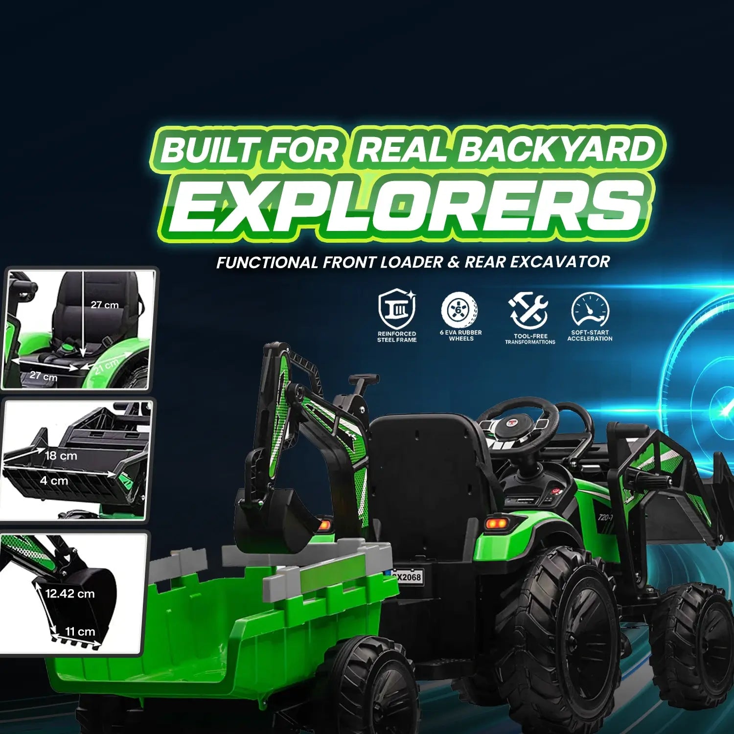 Voltrix™ Traxtor 24V Digger & Tractor