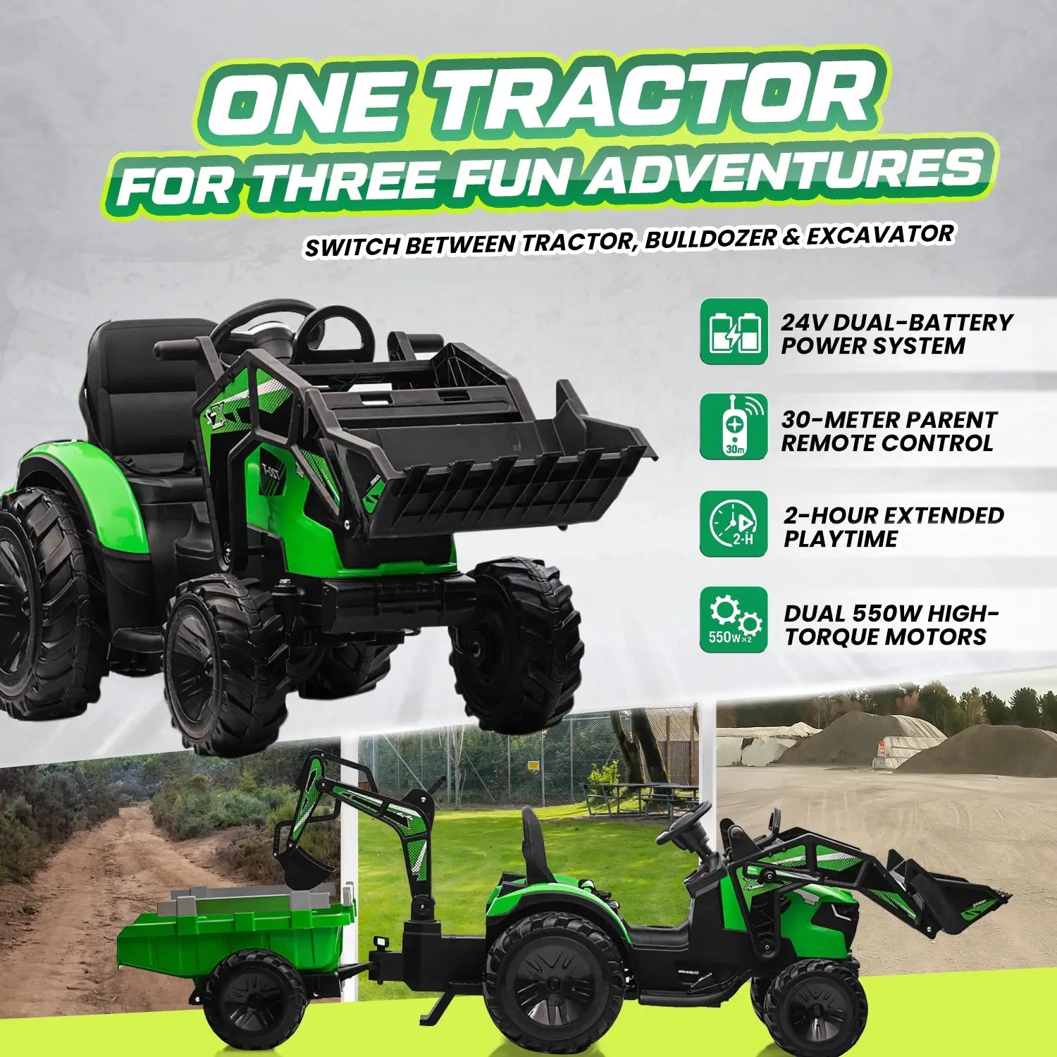 Voltrix™ Traxtor 24V Digger & Tractor