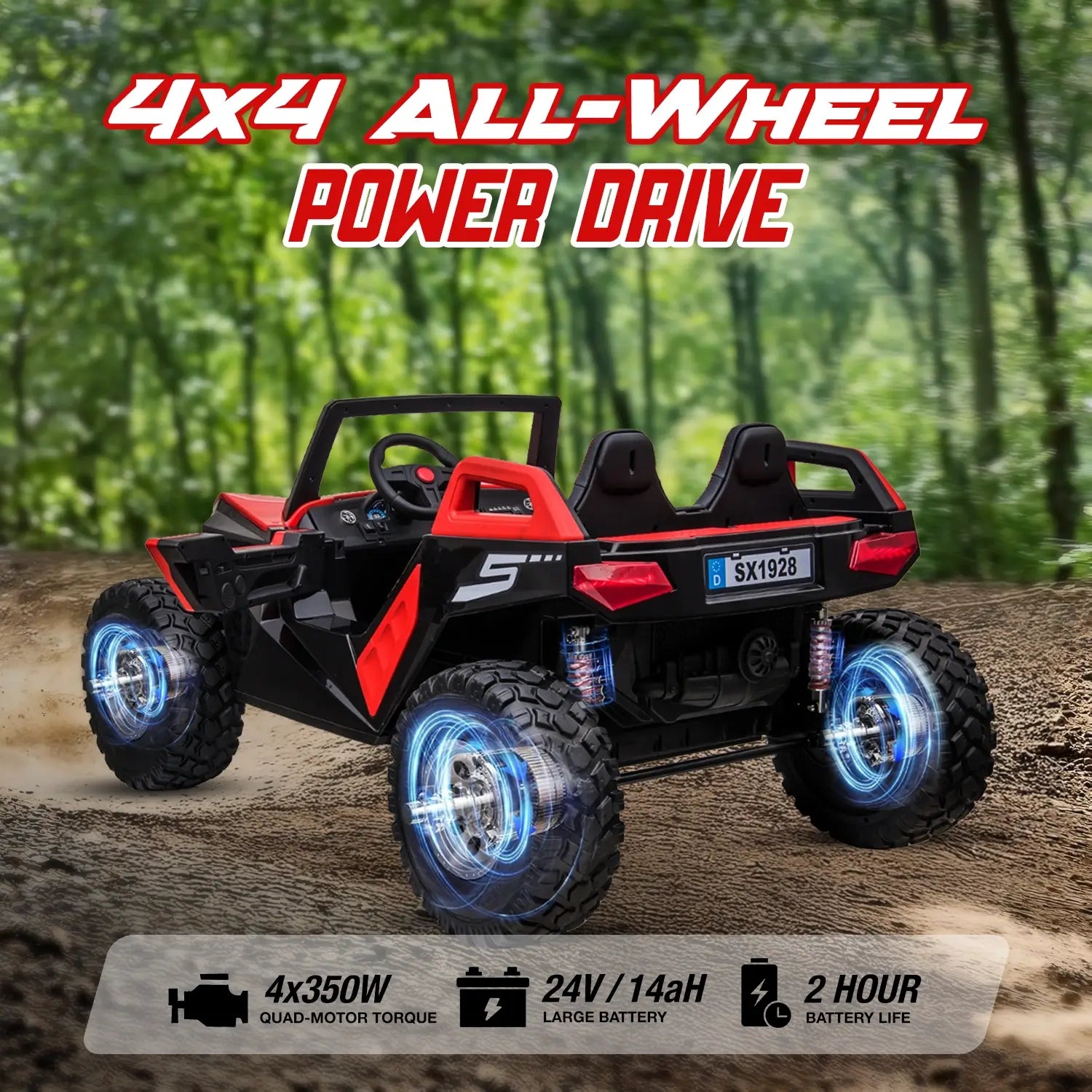 Voltrix™ WildTrek 4WD Buggy - Dual Leather Seats