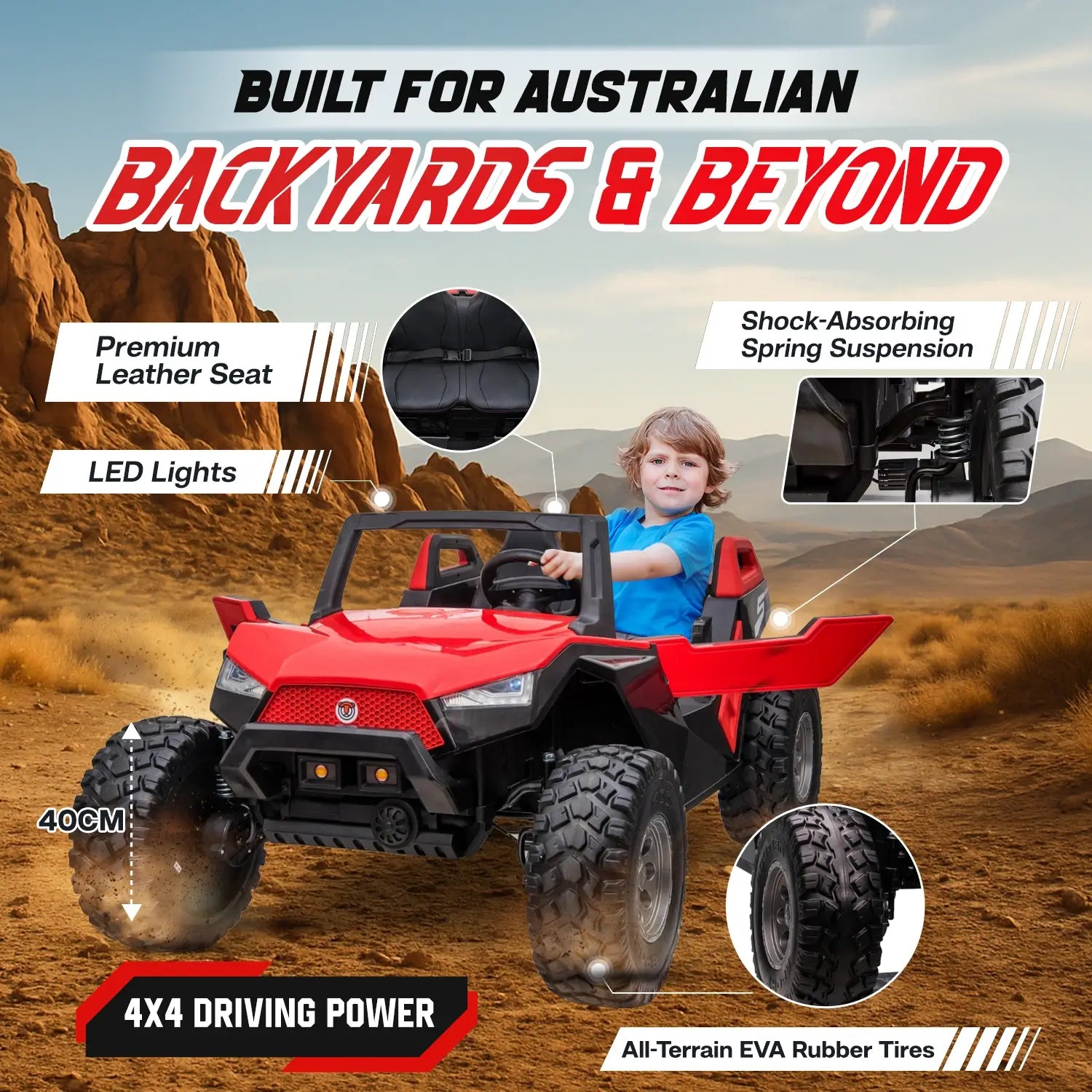 Voltrix™ WildTrek 4WD Buggy - Dual Leather Seats