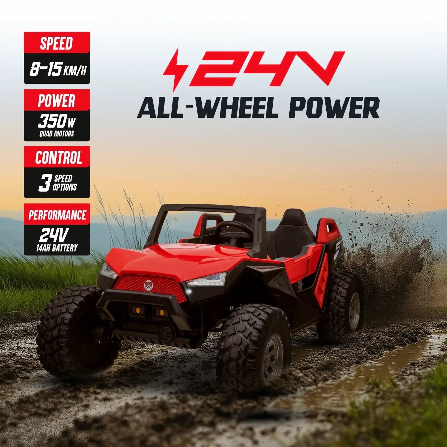 Voltrix™ WildTrek 4WD Buggy - Dual Leather Seats