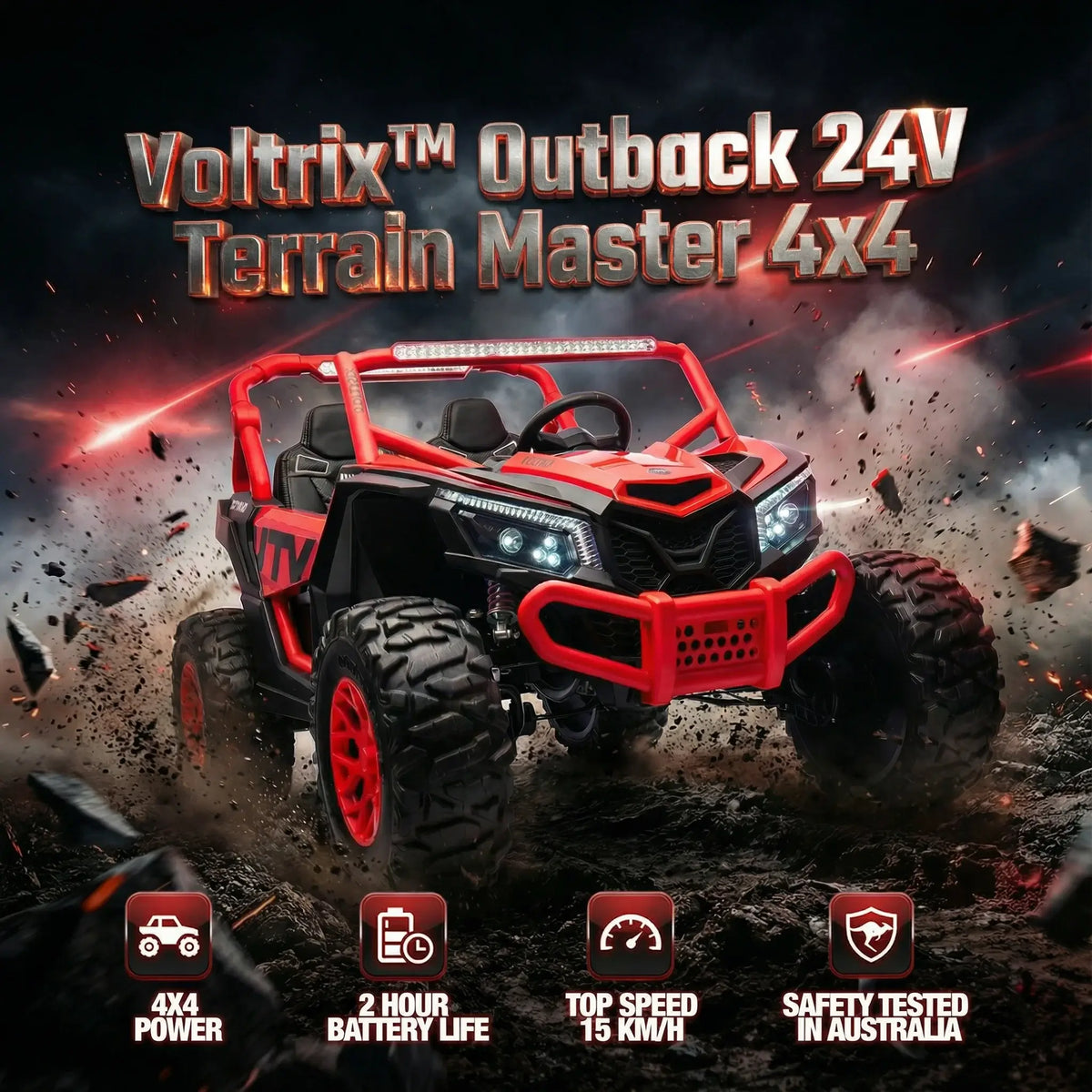 Voltrix™ Outback 24V Terrain Master 4WD – Hoveroo