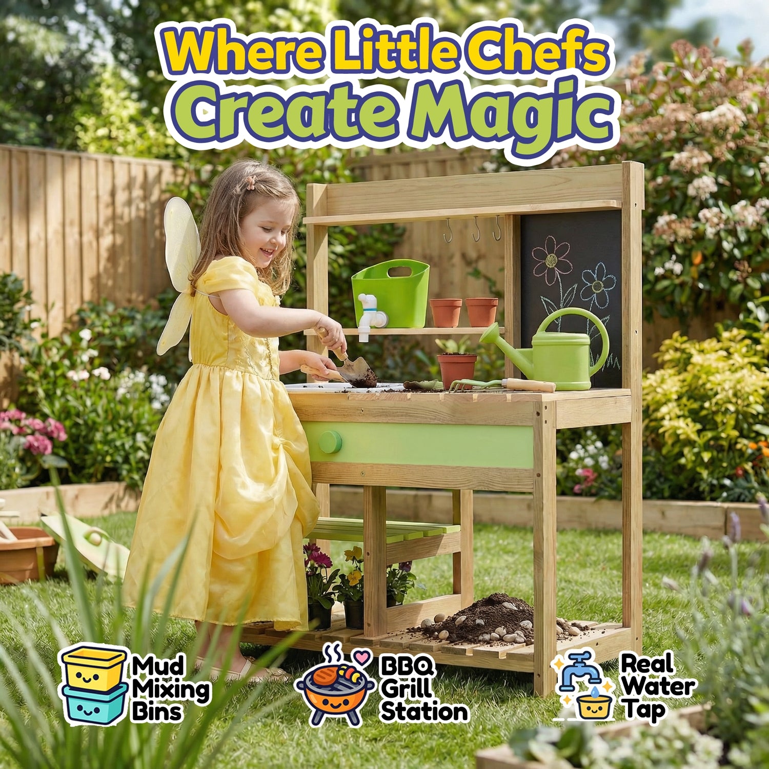 Muddy Chef Mud Kitchen - Kids Outdoor Kitchen