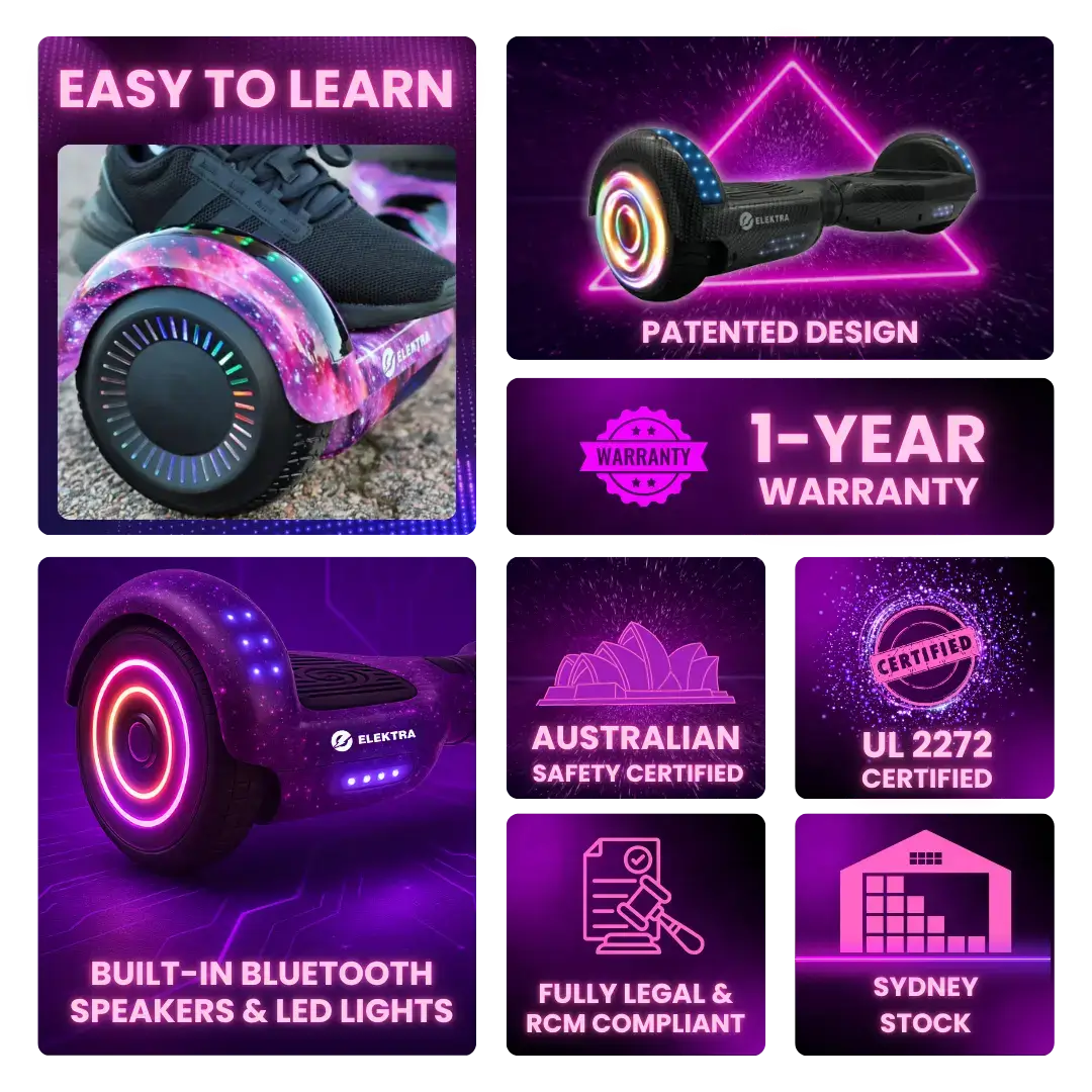 2025 Upgraded Hoverboard for Kids - All Terrain Self Balancing Scooter - UL 2272 Certified - Built In Bluetooth Speaker - Long Lasting Battery
