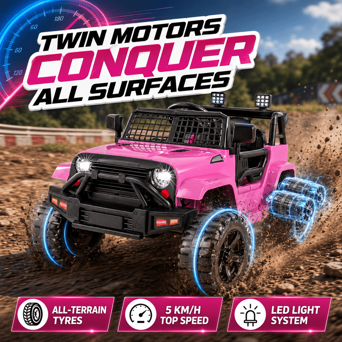 Elektra Outback Cruiser - Battery-Powered Kids Car Ride On